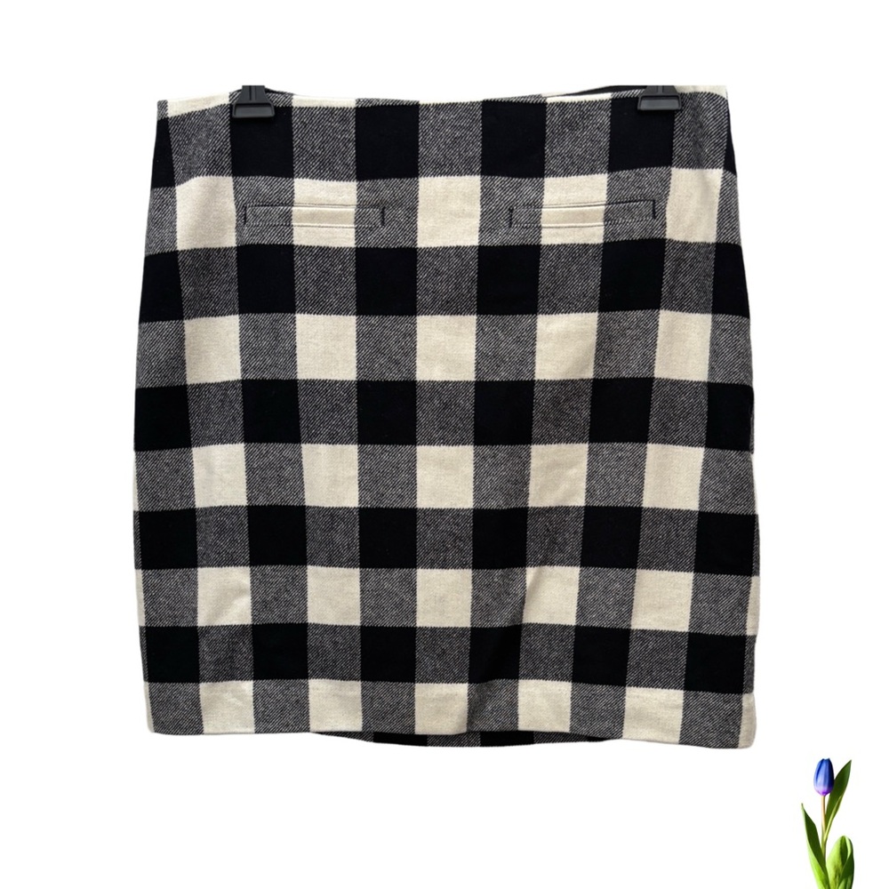 TALBOTS Skirt Gingham Black and White size 16 P